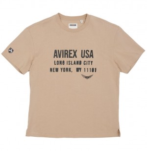 Avirex Aviator Tee Muške Tees Mink | JYTB-67501