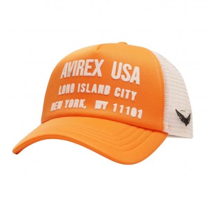 Avirex Aviator Trucker Hat Muške Šeširi Narančaste | ZIPS-32579