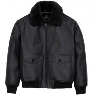 Avirex G-1 Bomber Jacket Muške Leather Crne | SCTW-32971