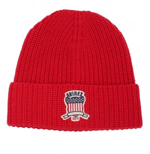 Avirex Icon Beanie Muške Šeširi Crvene | JPWY-25638