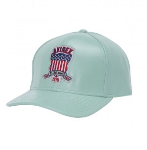 Avirex Icon Leather Hat Muške Šeširi Seafoam | DLQW-21786