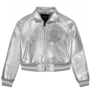 Avirex Limited Edition Cropped Metallic Icon Jacket Ženske Jakna Srebrne | ECRI-15263