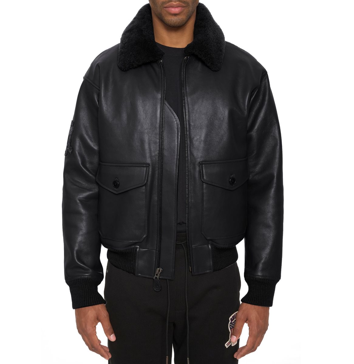 Avirex G-1 Bomber Jacket Muške Leather Crne | SCTW-32971