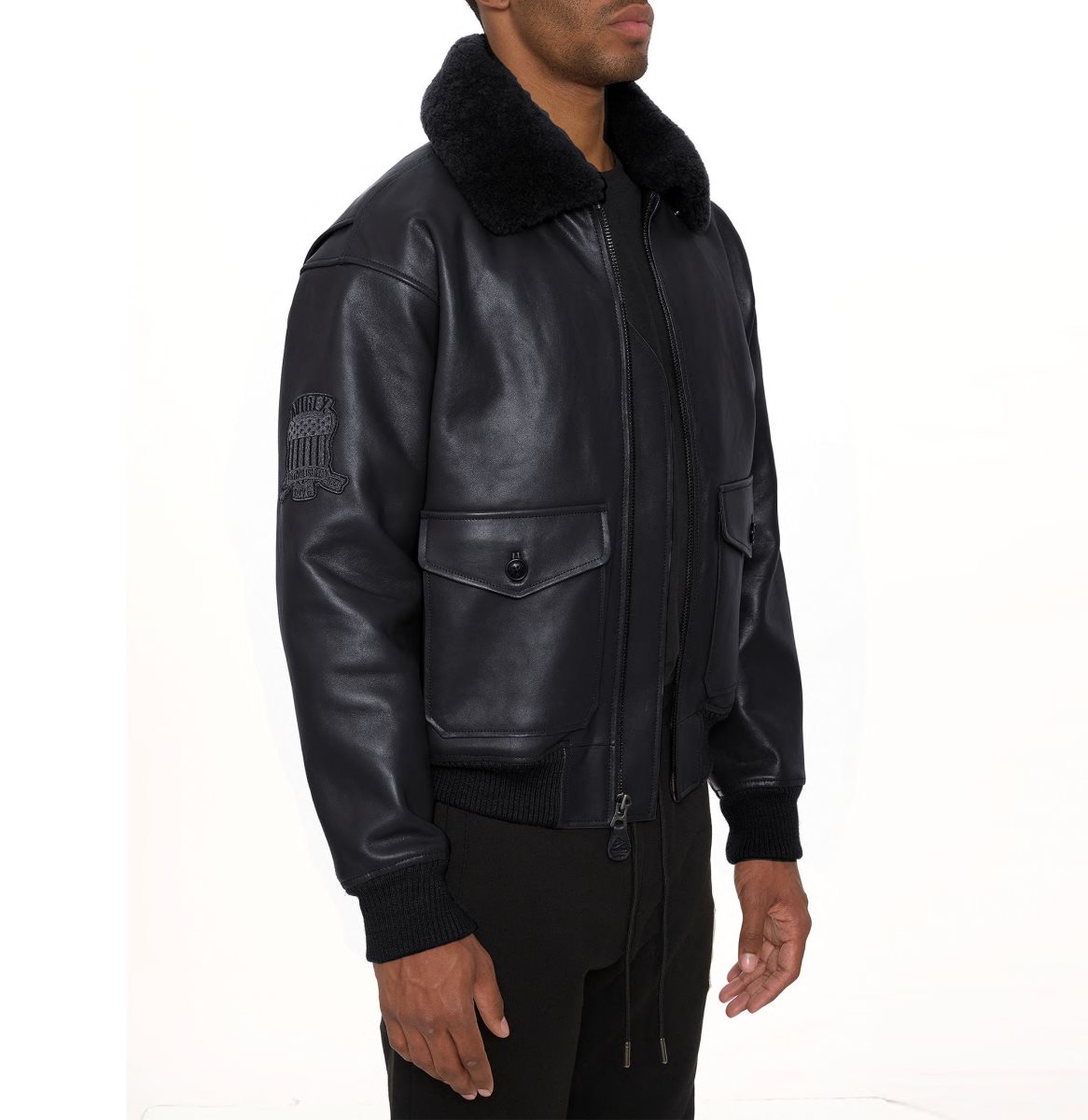 Avirex G-1 Bomber Jacket Muške Leather Crne | SCTW-32971