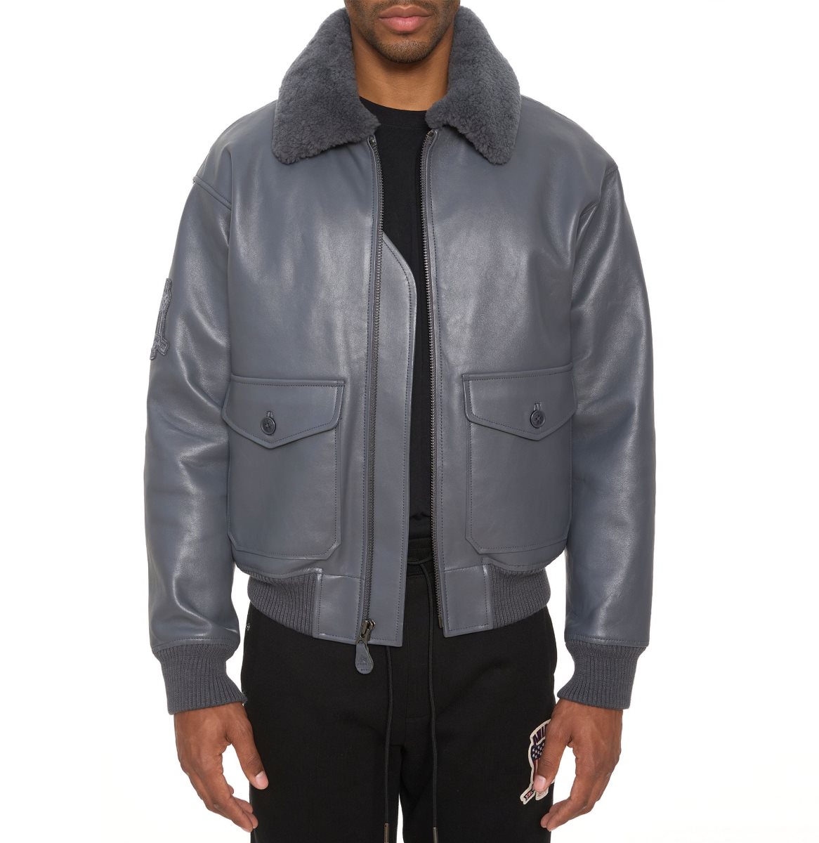 Avirex G-1 Bomber Jacket Muške Leather Sive | RYJS-85426