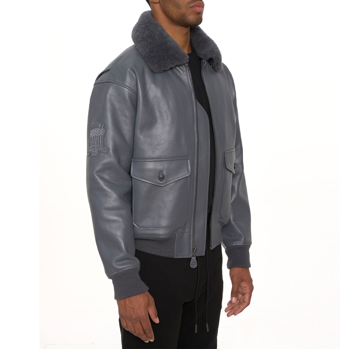 Avirex G-1 Bomber Jacket Muške Leather Sive | RYJS-85426