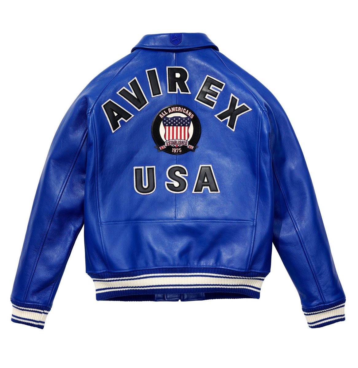 Avirex Icon Jacket Muške Leather Plave | VNAR-05781