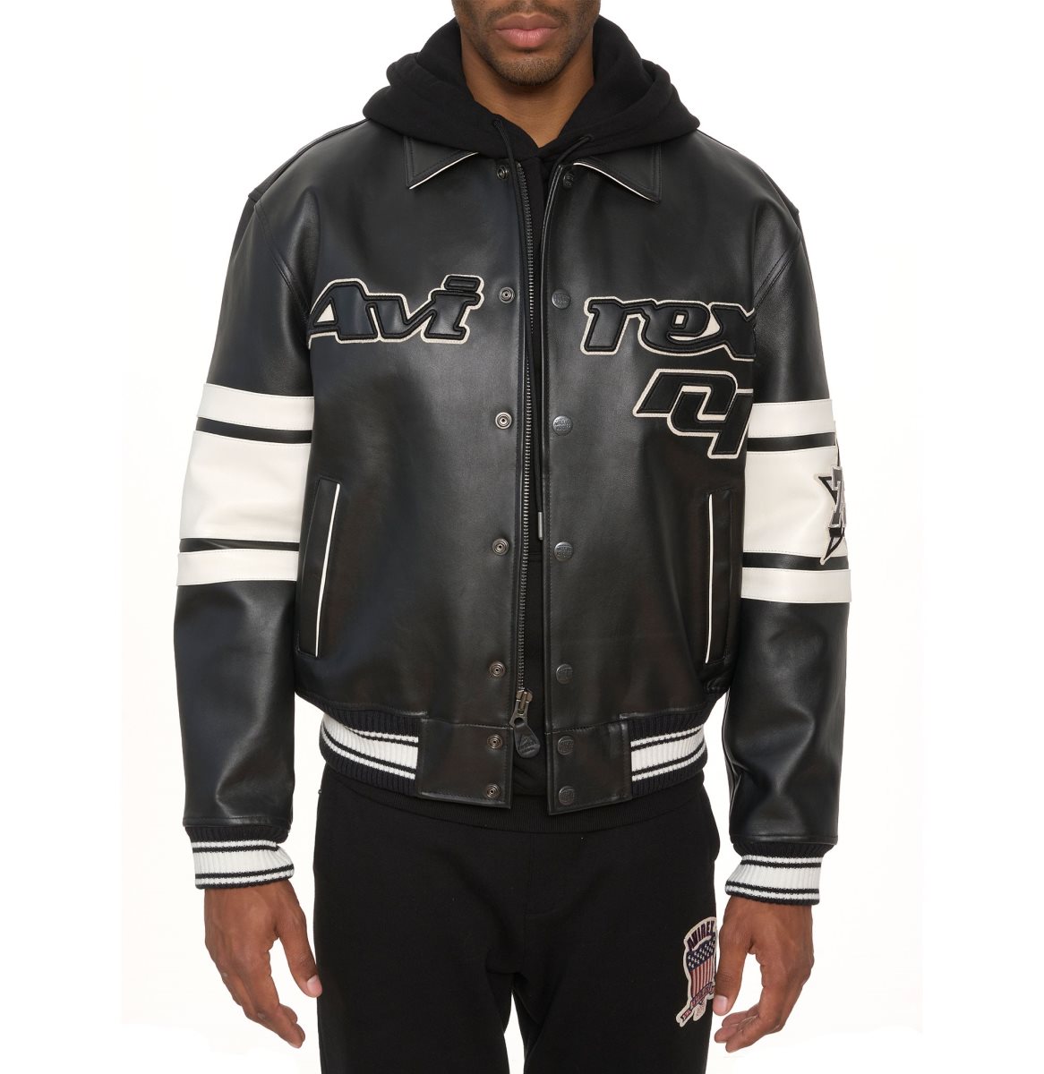 Avirex Limited Edition City Series Brooklyn Jacket Muške Leather Crne | CJMS-24180