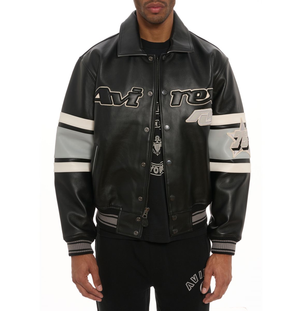 Avirex Limited Edition City Series Las Vegas Jacket Muške Leather Crne | RKVJ-61372