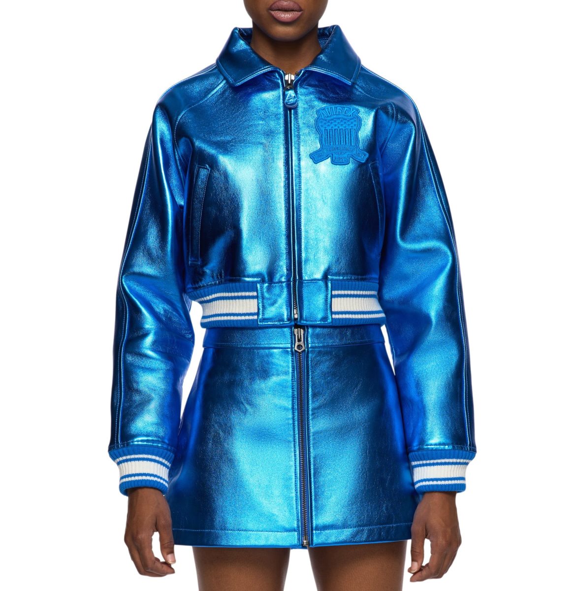 Avirex Limited Edition Cropped Metallic Icon Jacket Ženske Jakna Plave | UKPM-39501