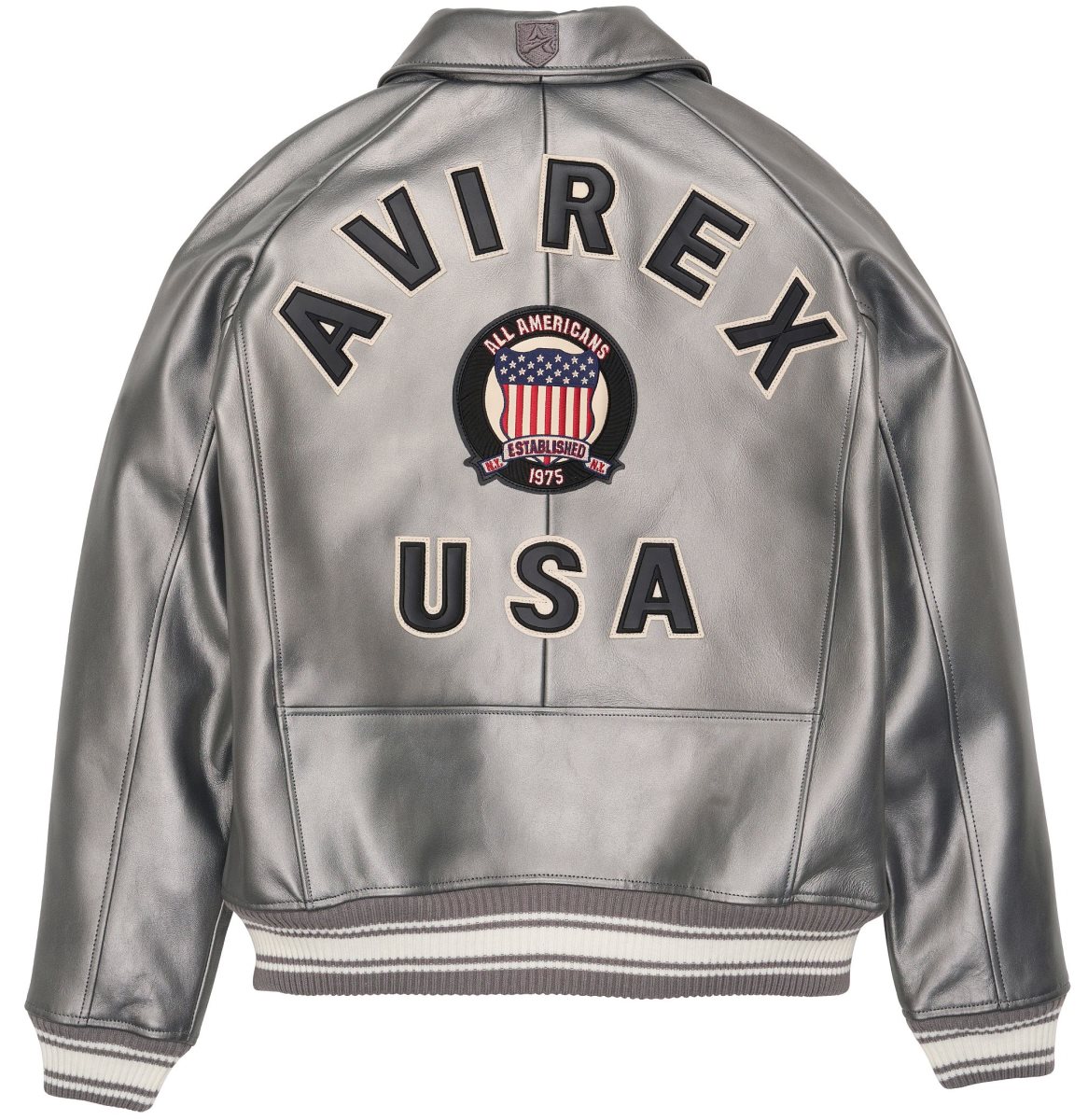 Avirex Limited Edition Pewter Metallic Icon Jacket Muške Leather Metalne Srebrne | KTSL-81026