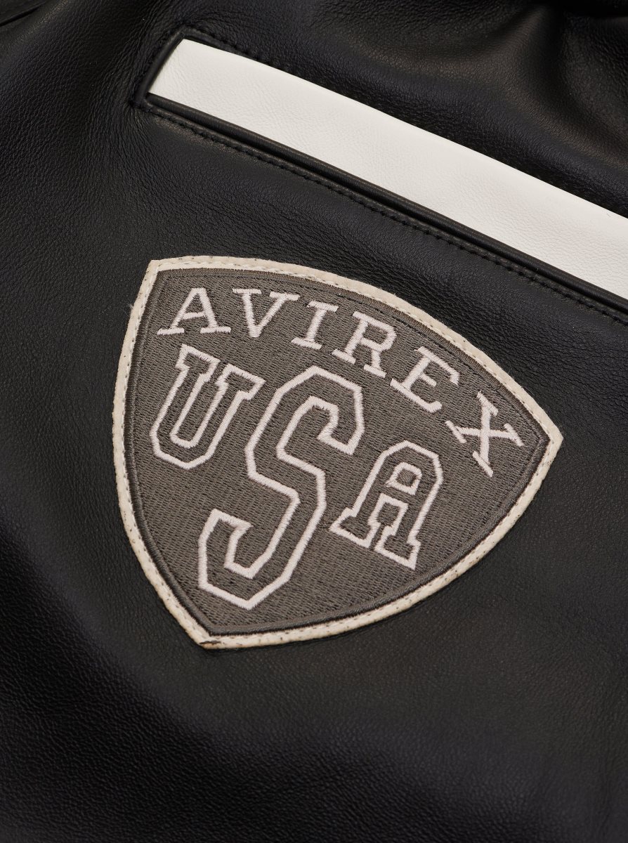 Avirex Script Usa Varsity Short Muške Kratke Hlače Crne | QPEO-67045