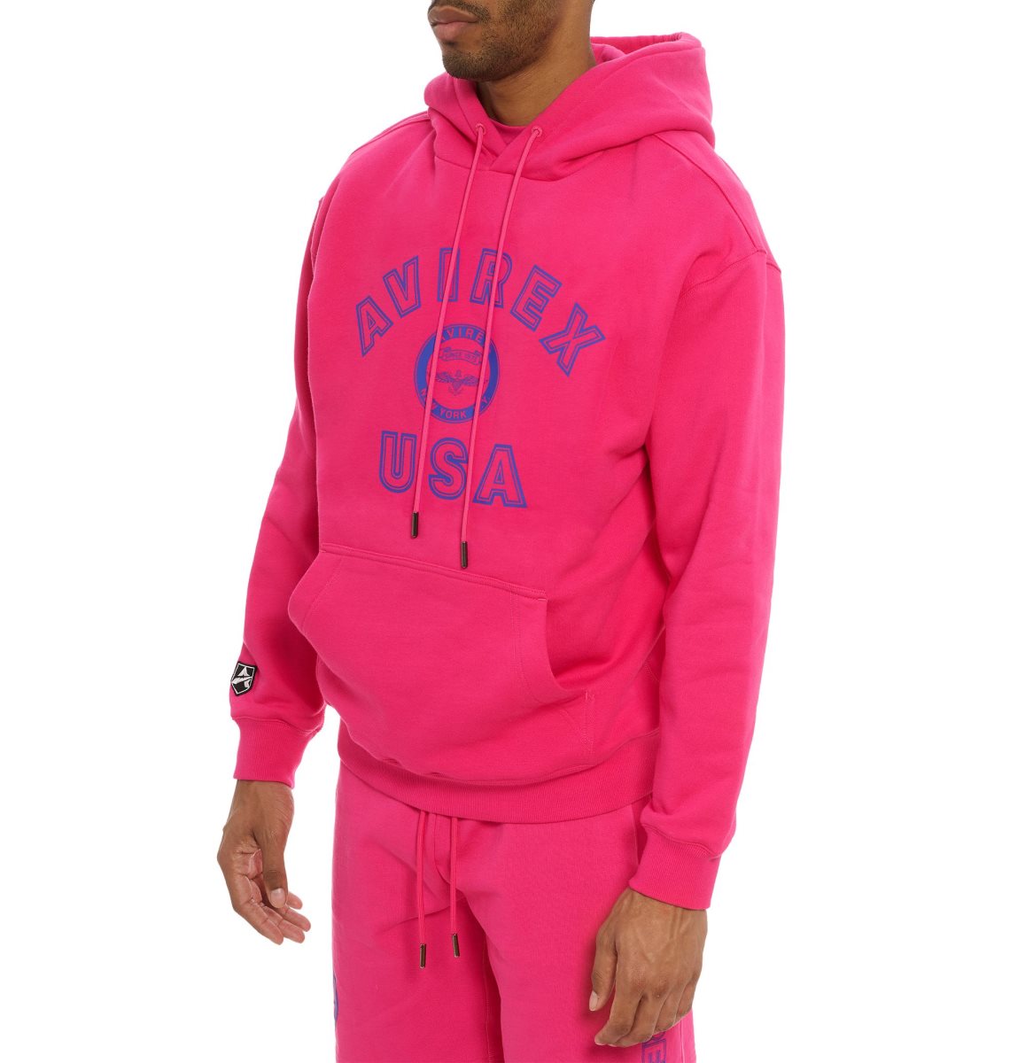 Avirex Stadium Hoodie Muške Majica s Kapuljačom Fuksije | PUCR-61972