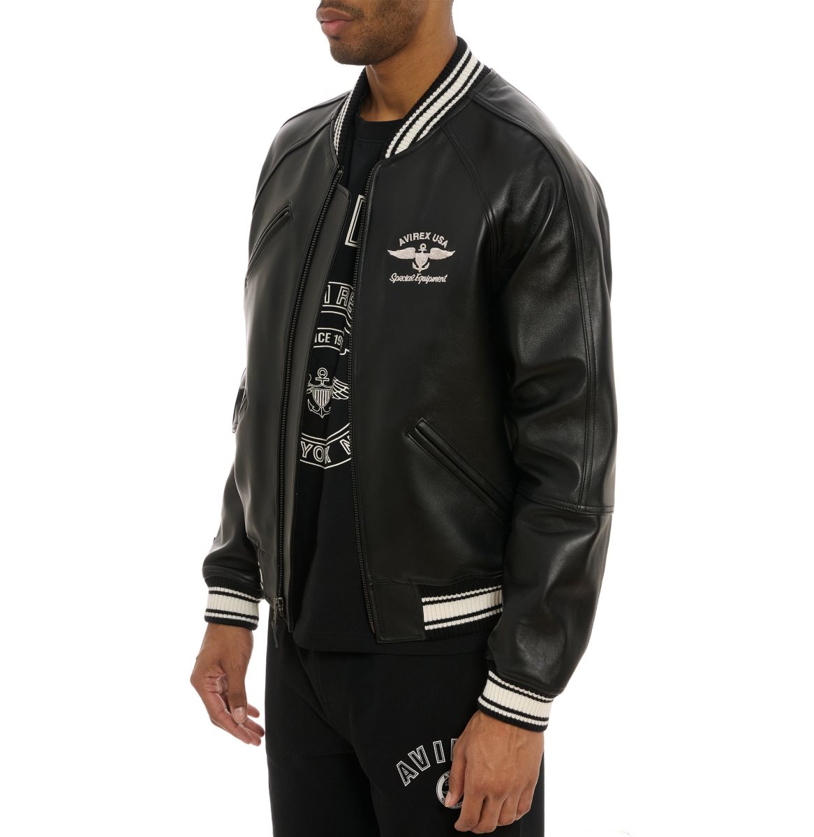 Avirex Stadium Jacket Muške Leather Visebojne | BACG-58624